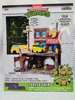 TMNT Nano Metalfigs Turtle Lair Nano Scene Set
