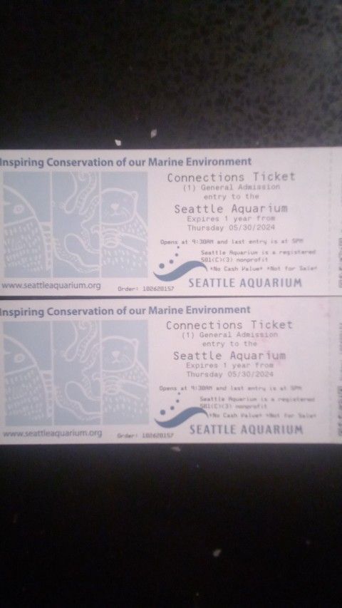 Tickets To The Aquarium
