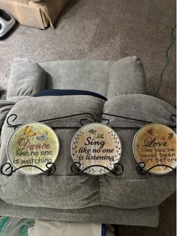 Wall decorations mini plates with hanging rack