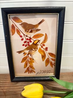 Richard G. Lowe Signed Bird Art Print Framed