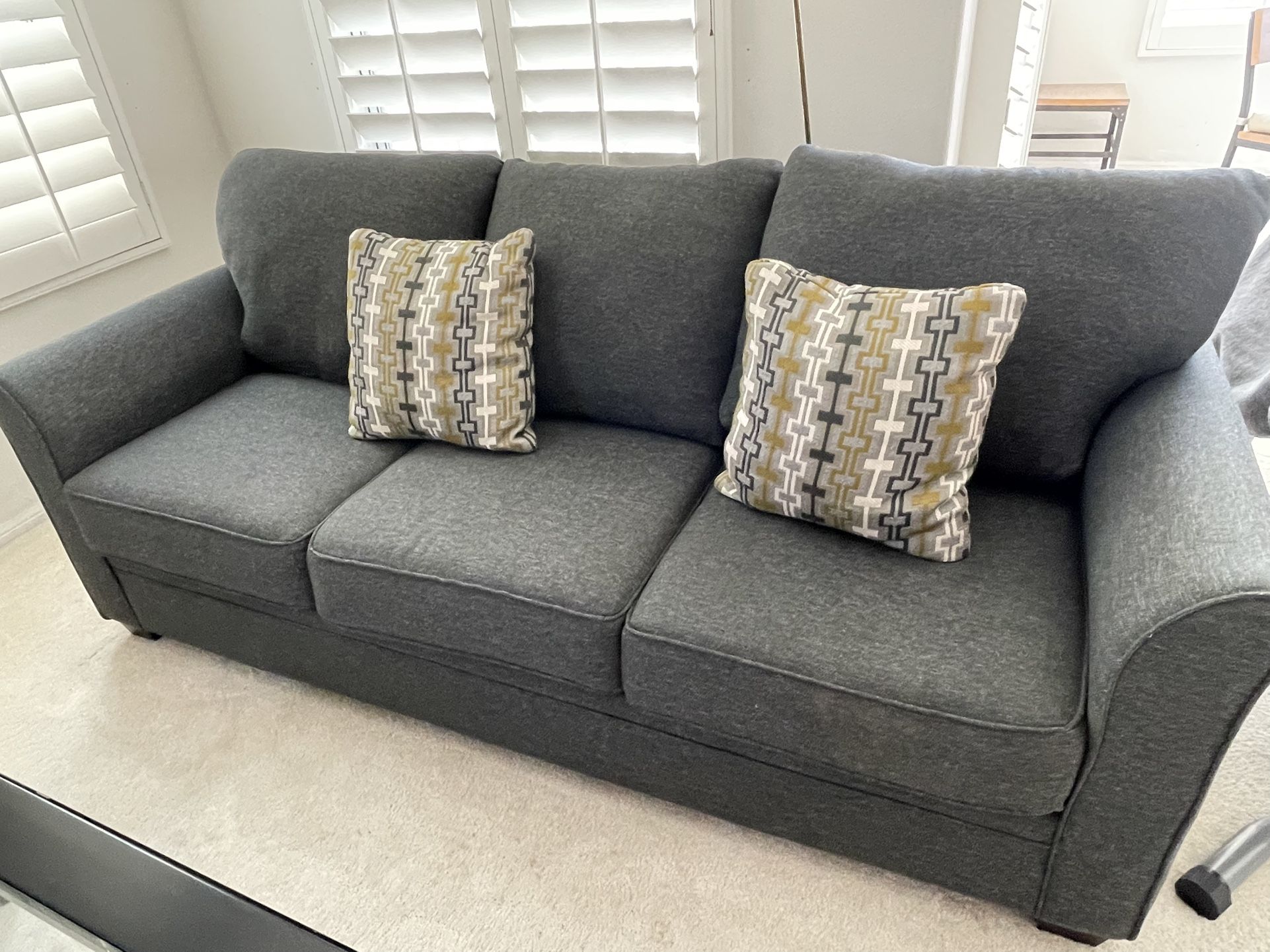 Dark Grey Comfy Couch