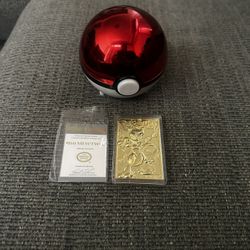 Pokemon Gold Plated Card Mewtwo
