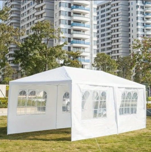 Party Canopy Tent 10x20FT with 6 Removable Waterproof Sidewalls, Outdoor Large Canopy Tent Paito Gazebo Party Tent Wedding Tents for Backyard