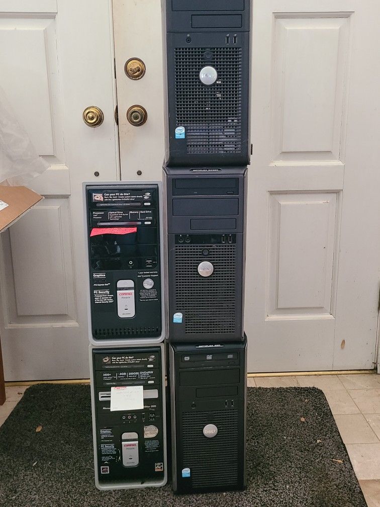 5 old, but working Pentium D computers, Win10