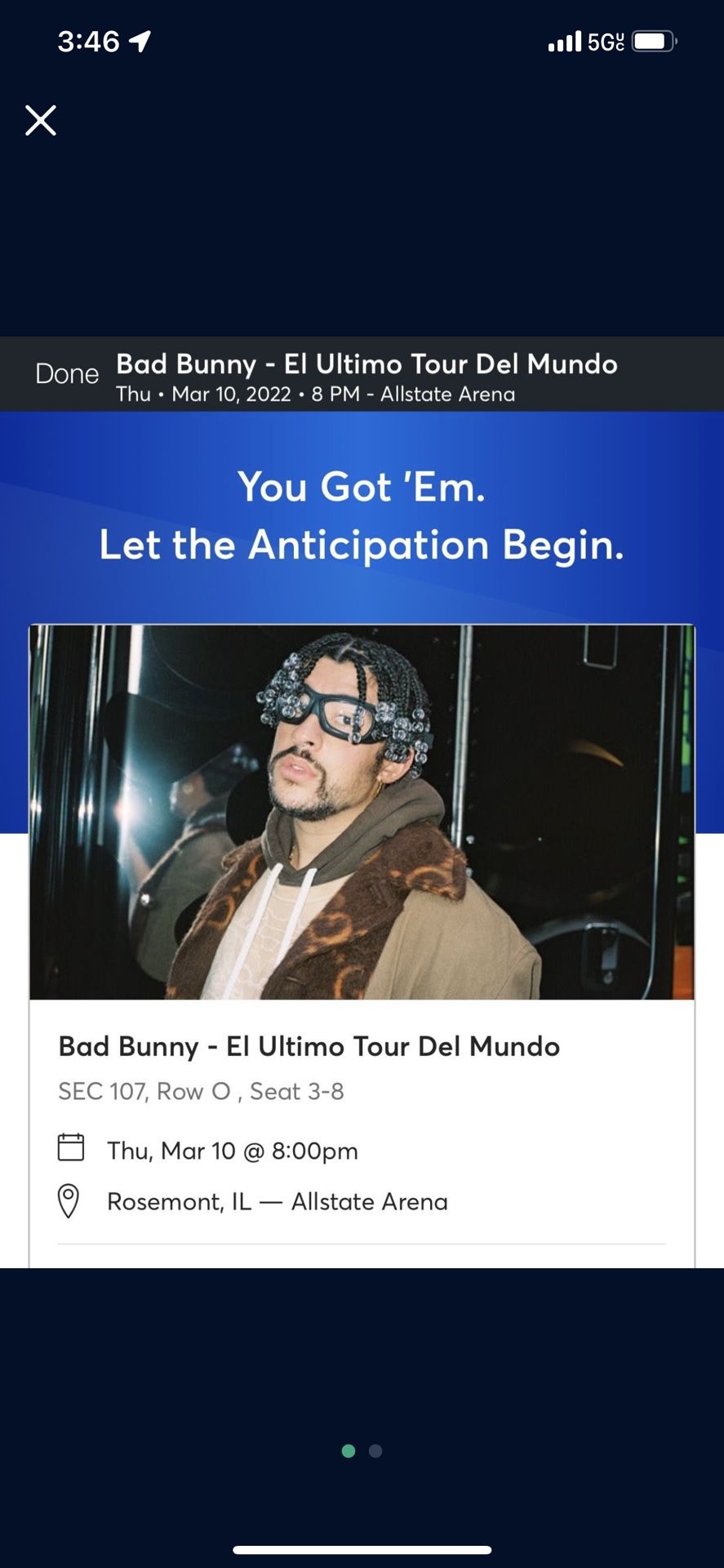 Bad Bunny El Ultimo Tour Del Mundo Allstate Arena 