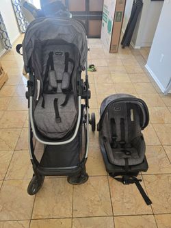 Stroller with carseat and base included