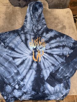 Jonas Brothers Burnin’ Up Hoodie Size Large Tie Dye Band Tour Concert Sweater 