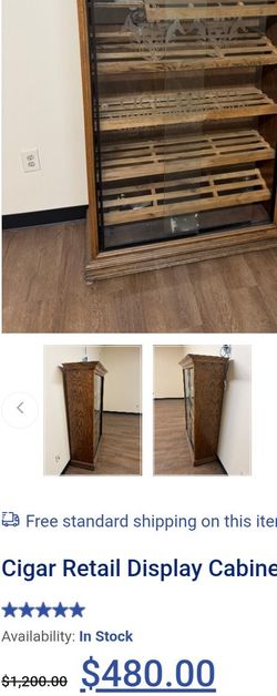 Retail Cigar Cabinet With Lights
