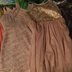 Girls Gold Dress Size 10 All For 25$