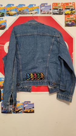 Rare, Vintage Levi strauss blue jean denim jacket grateful dead patch rare
