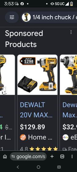 Compact DeWalt Impact Driver 20VMax