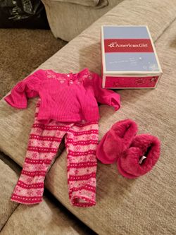 American Girl Doll Pajama Set with Slippers