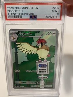 Pidgeotto Obsidian Flames Full Art Holo Pokemon Card 208/197