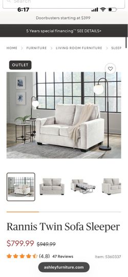 Twin loveseat sleeper bed