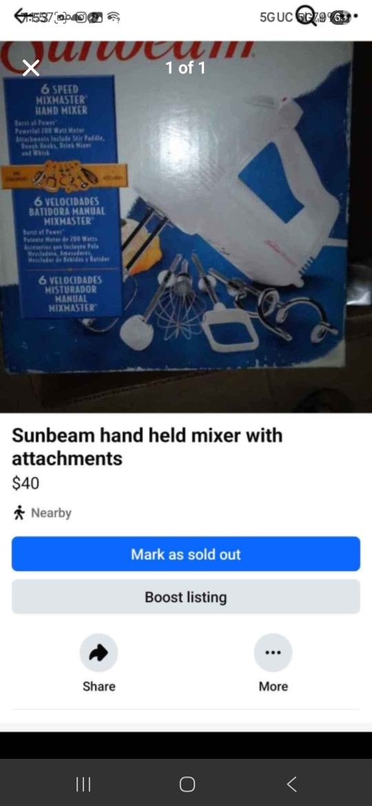 Sunbeam Mixer 