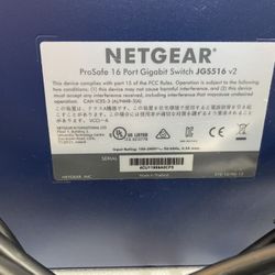 NETGEAR 16 port gigabit switch. Good condition.