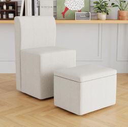 Modern Accent Chair With Ottoman 