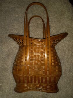 Vintage Woven Two Handled BASKET