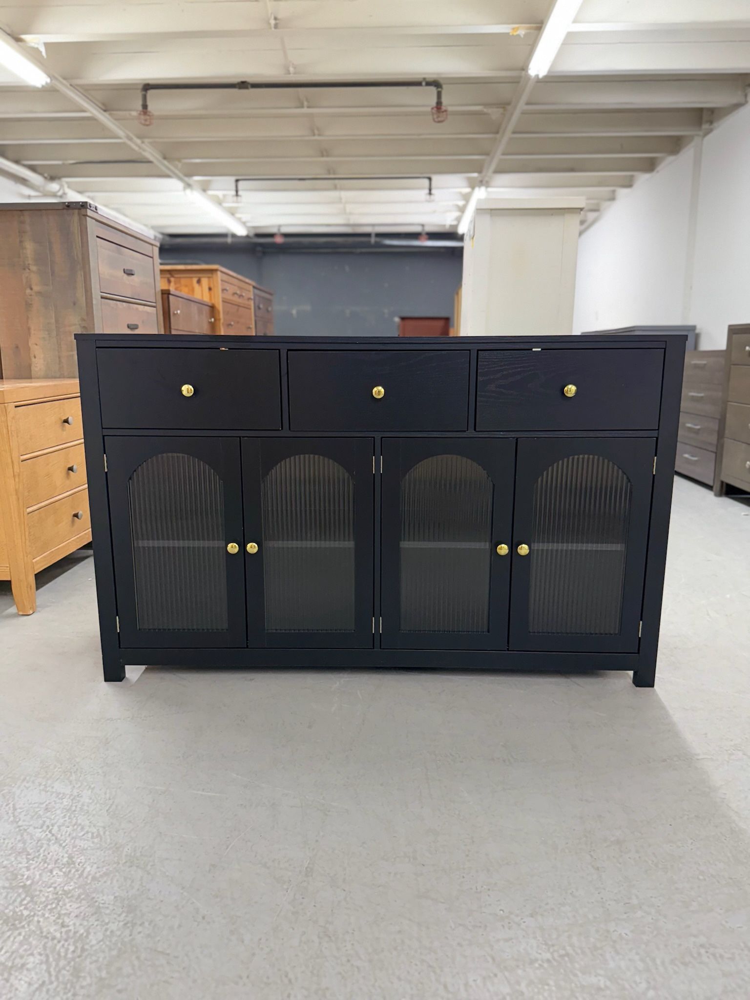 Modern Black Console Table / Buffet / Sideboard / Coffee Bar / Dresser