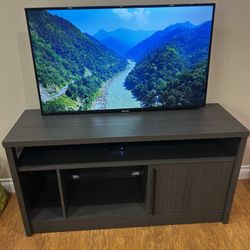 Modern Dark Wood TV Stand / Media Console – Great Condition