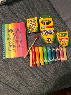 Kids Rainy Day Activity Bundle - Crayola Art Supplies & Xylophone