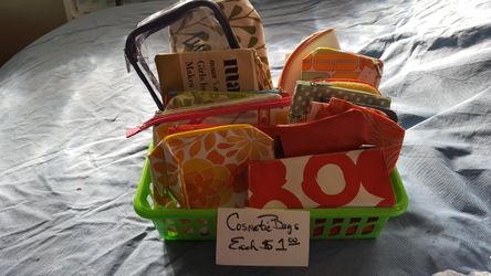 New or like new Cosmetic bags, each