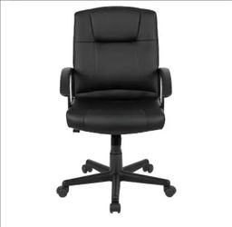 Like New Adjustable Height Swivel Leather Task Desk Chair