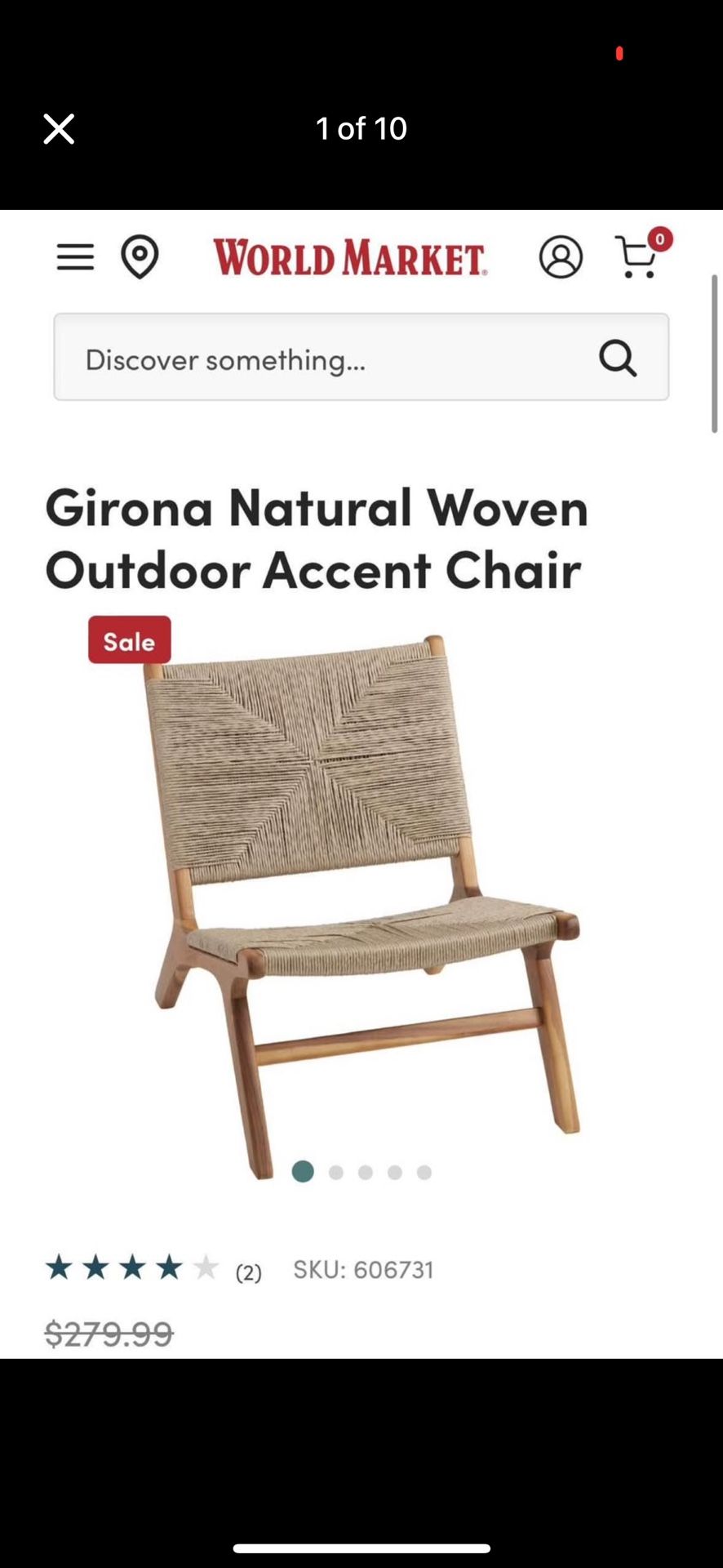 Outdoor Accent Chair
