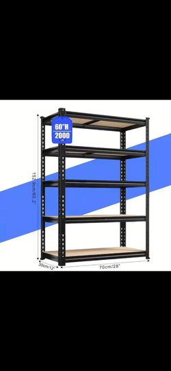 60" 5-Tier Metal Shelving