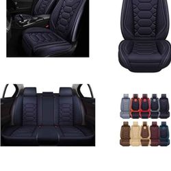 OASIS AUTO Car Seat Covers Premium Waterproof Faux Leather Cushion Universal Fit SUV Truck Sedan.