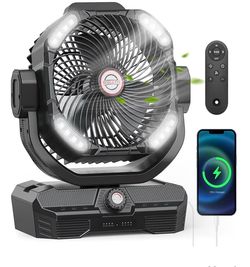 40000mAh Battery Powered Large Camping Fan, Rechargeable