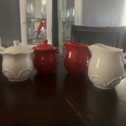 Princess house creamer and sugar container 