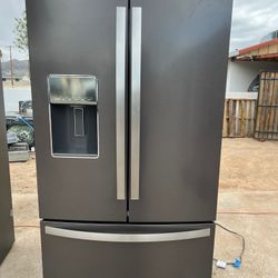 Whirlpool Black stainless three door fridge