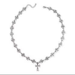 Silver cross necklace