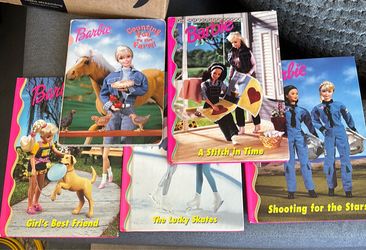 5 Barbie books hard cover