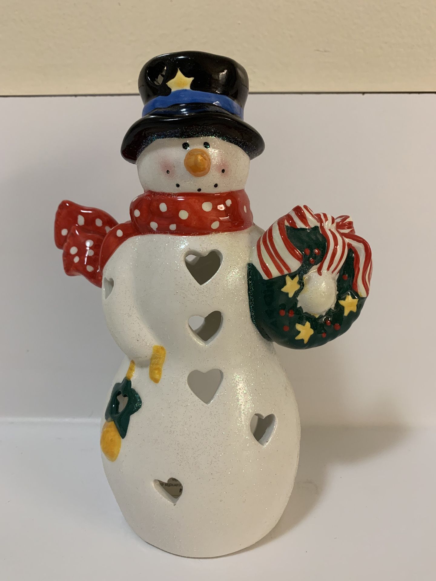 Snowman Statute Christmas Candle Tree Wreath Candy Cane Gift