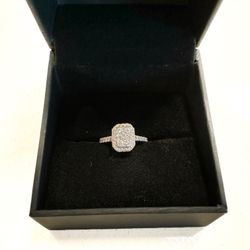 Multi Diamond Octagon Engagement Ring