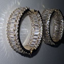 Crystal Hoop Earrings 