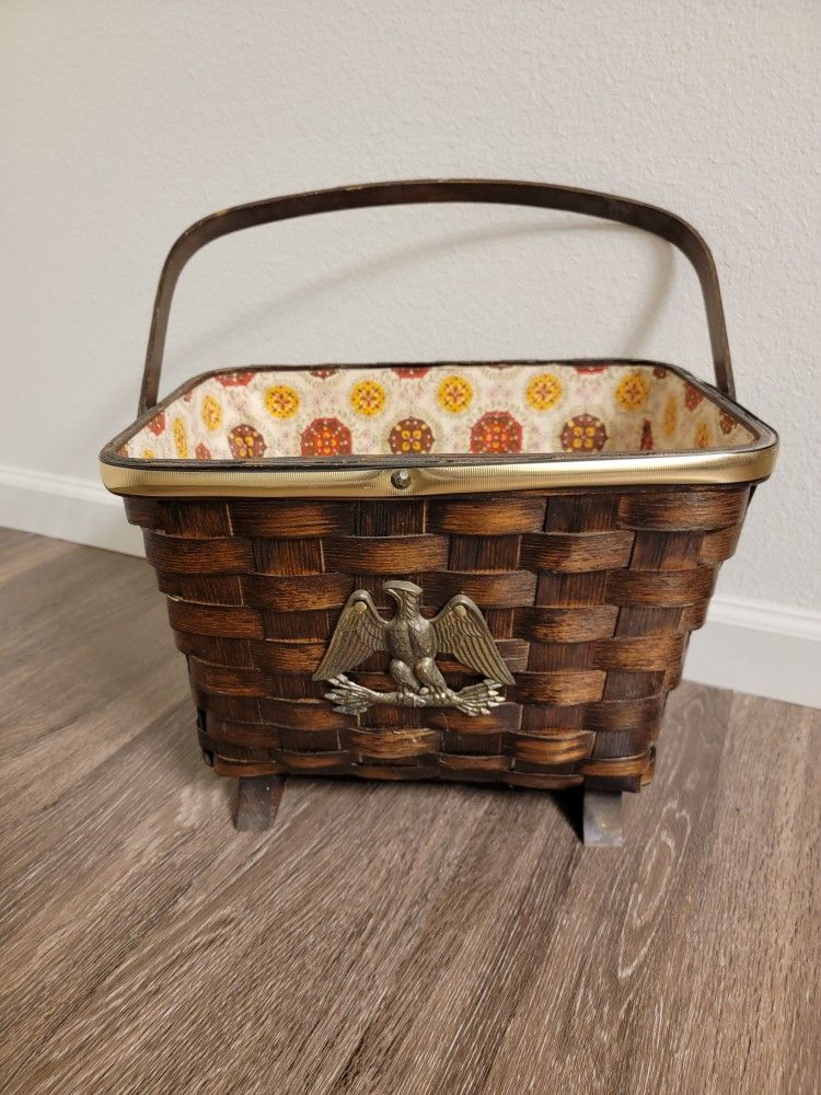 Vintage Magazine Rack Record Album Holder Fireplace Tote