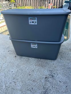 Sterilite 50 Gallon Storage Tote Bins Set of 2