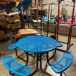 New Heavy-Duty Commerical Grade Outdoor Picnic Table with Umbrella Hole