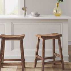 Set of 2 Wooden Counter Stools – Stylish & Sturdy Seating for Your Home