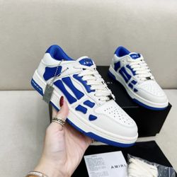 White Blue Skeleton Luxury Amiri Sneakers All Sizes