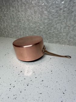 Vintage French Copper Saucepan Metaux Ouvres Vesoul Art et Cuisine France 6 3/8”