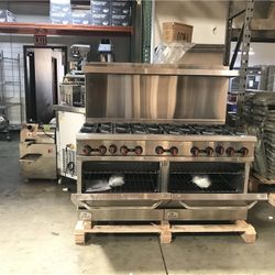 NSF 60”10-burner Oven Range Restaurant Commercial HFSO-60