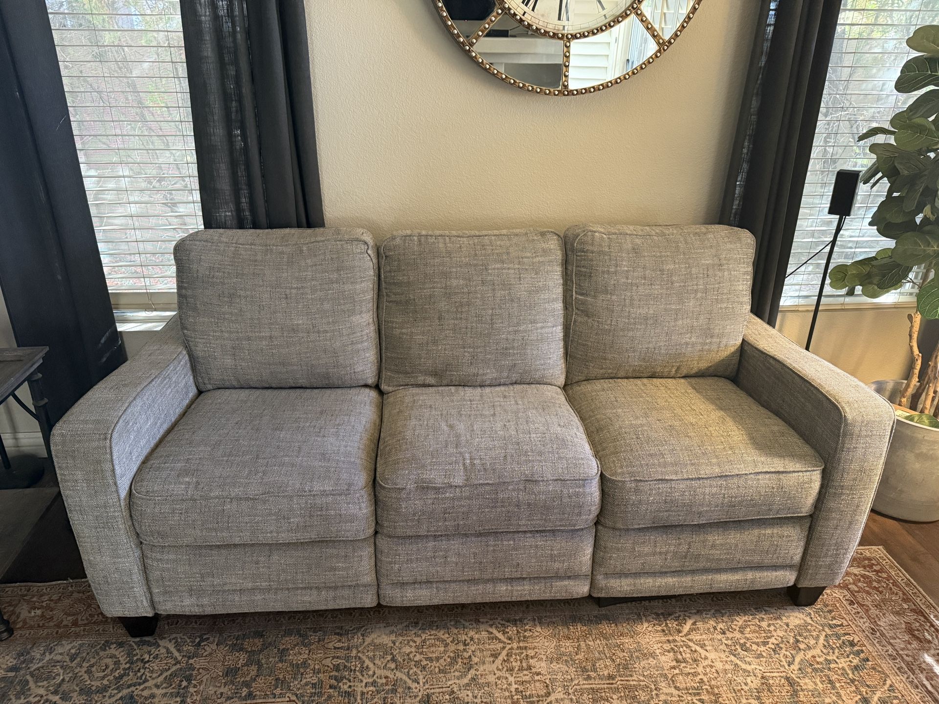 La-Z-Boy Dual Power Reclining Couch and Loveseat