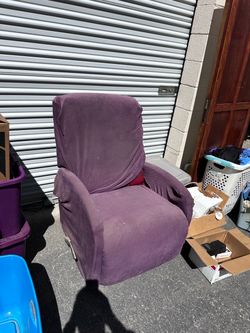 Free LazyBoy recliner, has been sitting in storage. So he needs cover.