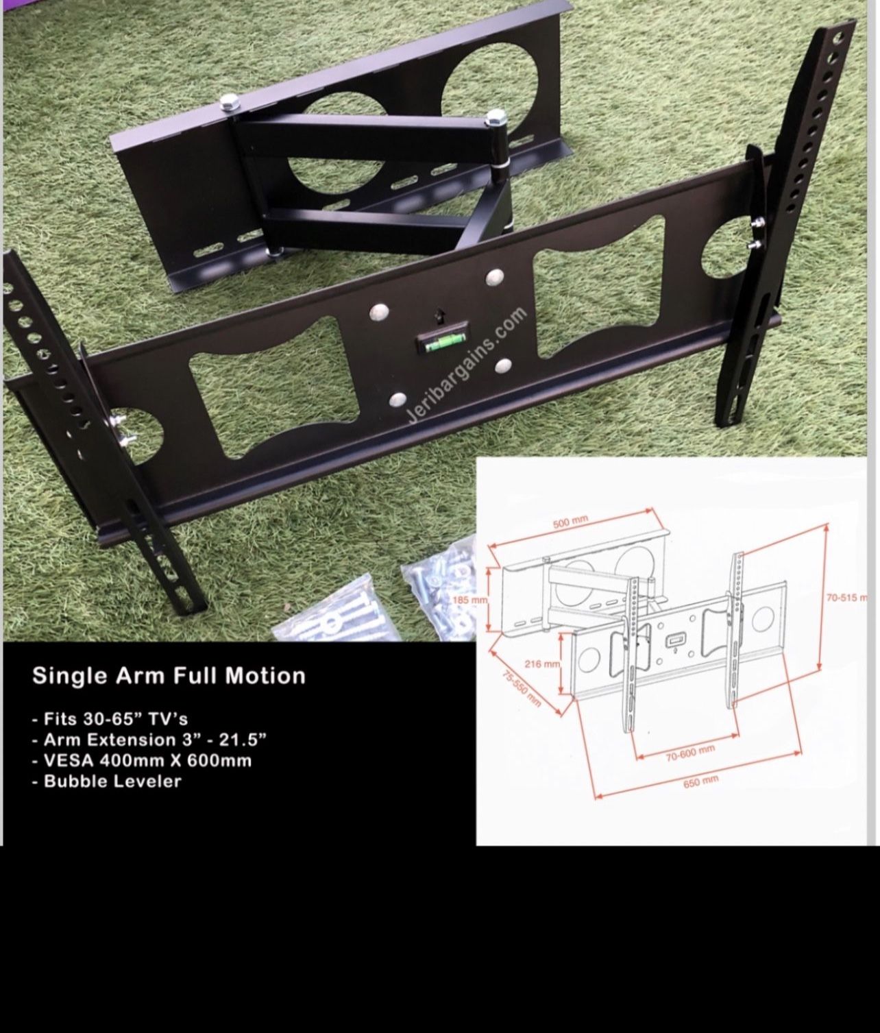 New swivel tv Mount Full Motion Single Arm 30-65\
