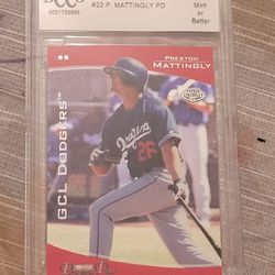 2006 TRISTAR PRESTON MATTINGLY ROOKIE CARD BCCG 10 MINT