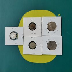 Silver Canadian Coins Dimes And Quarters
